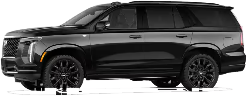 Black luxury SUV, side profile